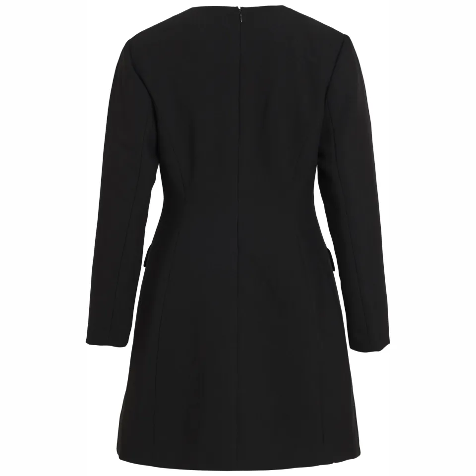 Rouge Edit mini jurk met split zwart, foto 3