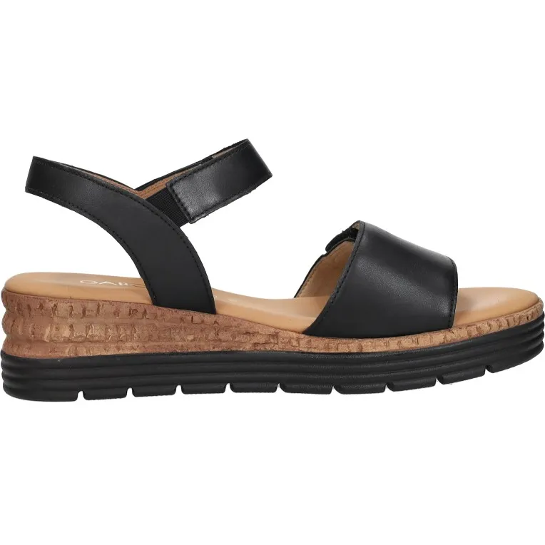 Gabor 6270057 sandalen met sleehak zwart