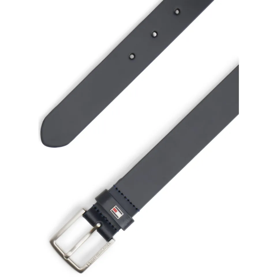 Tommy Hilfiger leren riem donkerblauw, foto 4