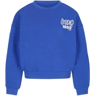 Nono sweater met backprint - blauw Backprint Hardblauw