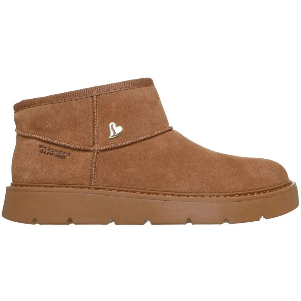 Skechers Slip-Ins Cozy Mini enkellaarsjes cognac, foto 4
