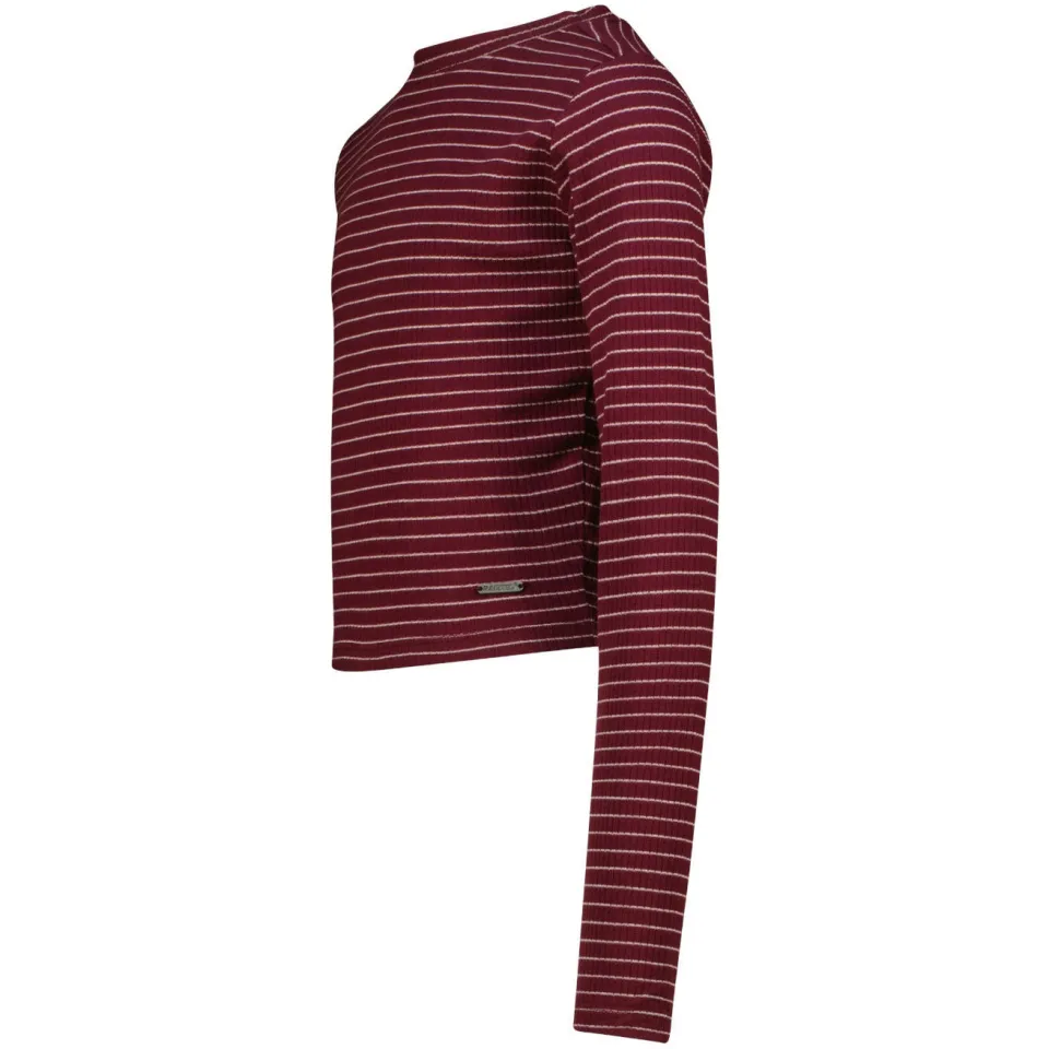 Raizzed Tera gestreepte longsleeve donkerrood, foto 3