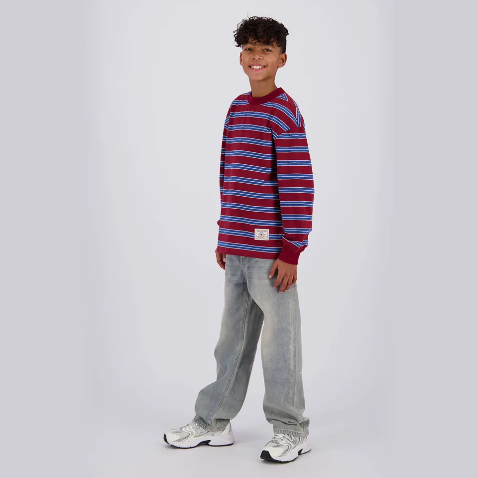 Vingino Gino label relaxed fit straight leg jeans - lichtblauw, foto 4