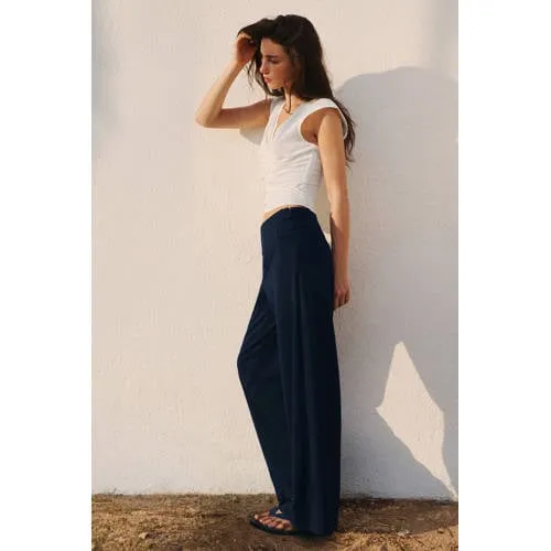 Mango pantalon marineblauw, foto 4