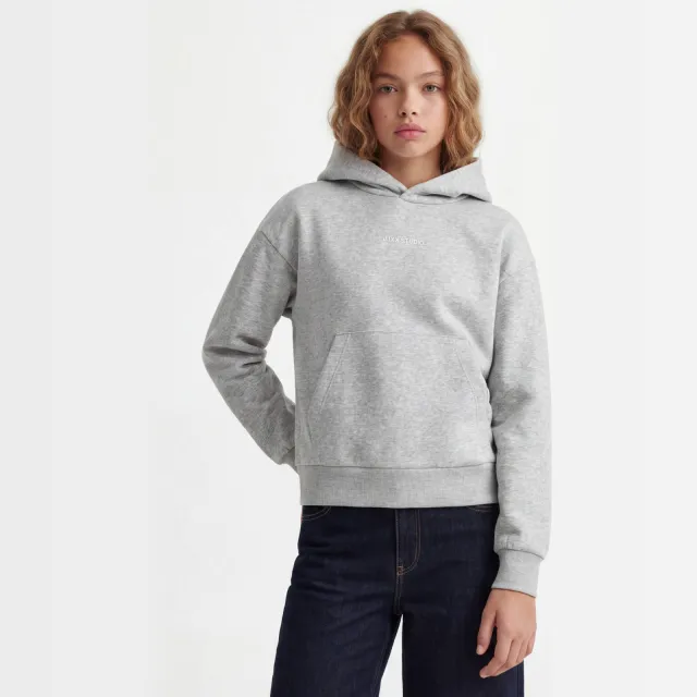 JJXX GIRL hoodie met tekst - grijs Lichtgrijs melange