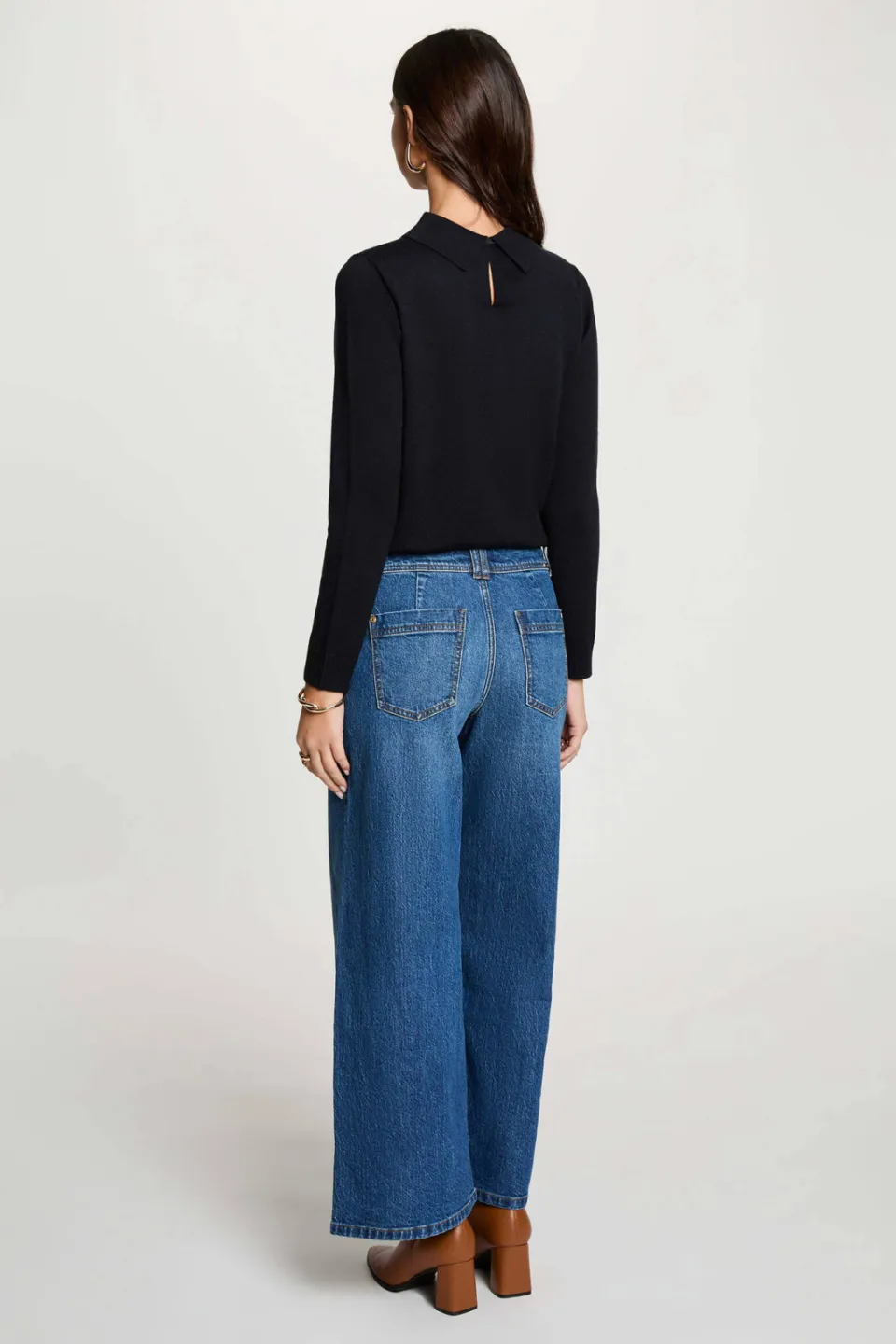 Morgan wide leg jeans - mediumblauw, foto 3