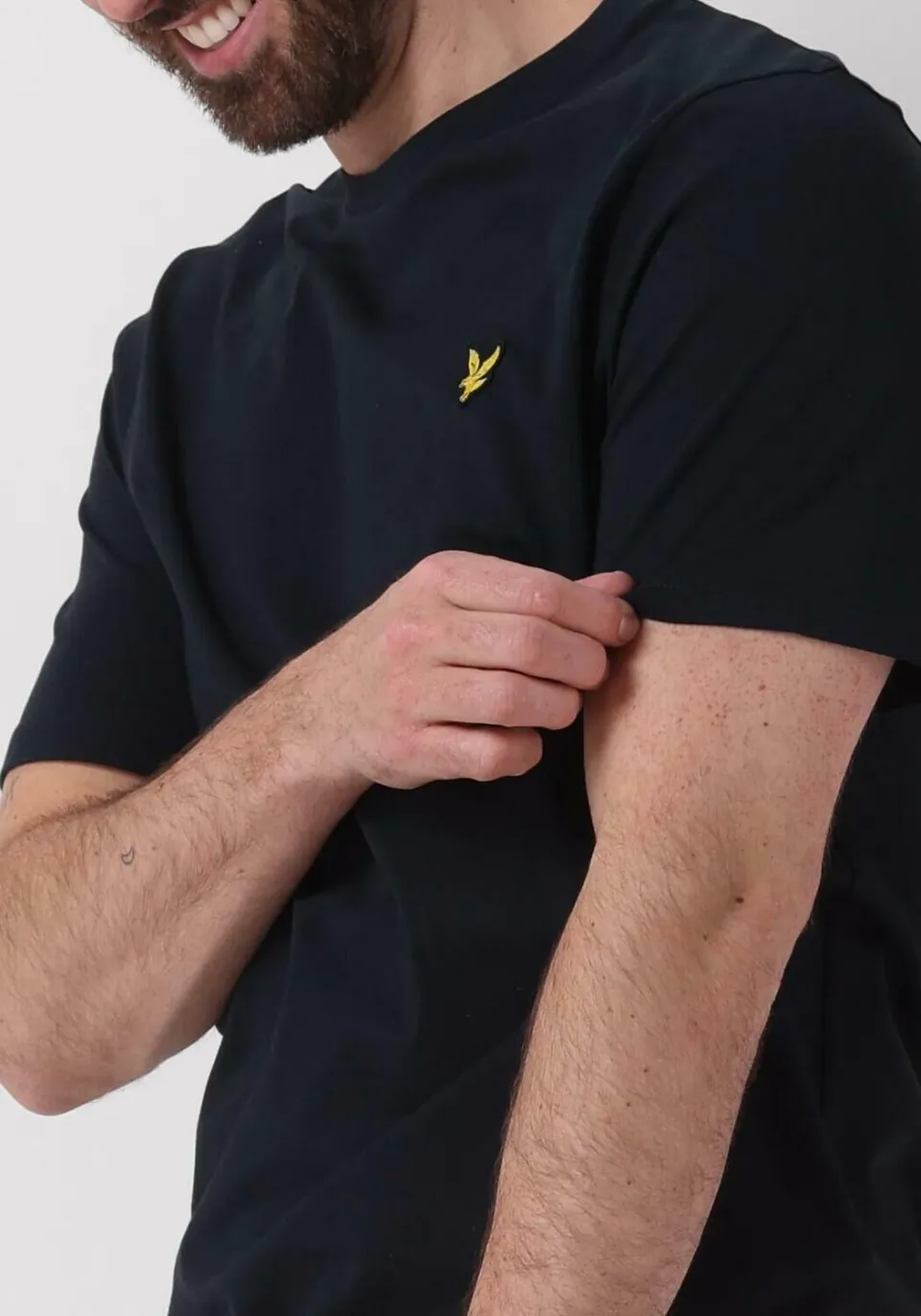 Lyle & Scott Heren Polo's & T-shirts Plain T-shirt - Donkerblauw, foto 4