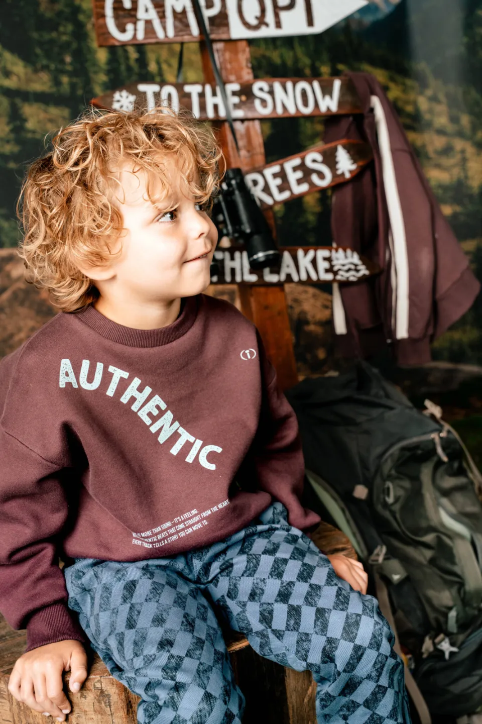 QPI sweater met tekst - donkerrood, foto 6
