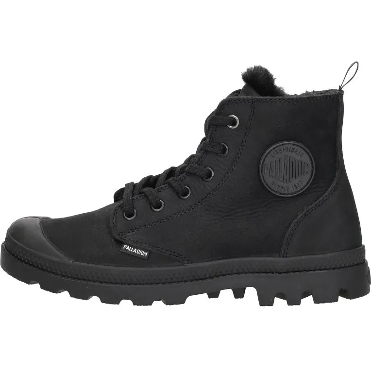 Palladium PAMPA HI ZIP WL leren sneakers met profielzool en logo - zwart, foto 2