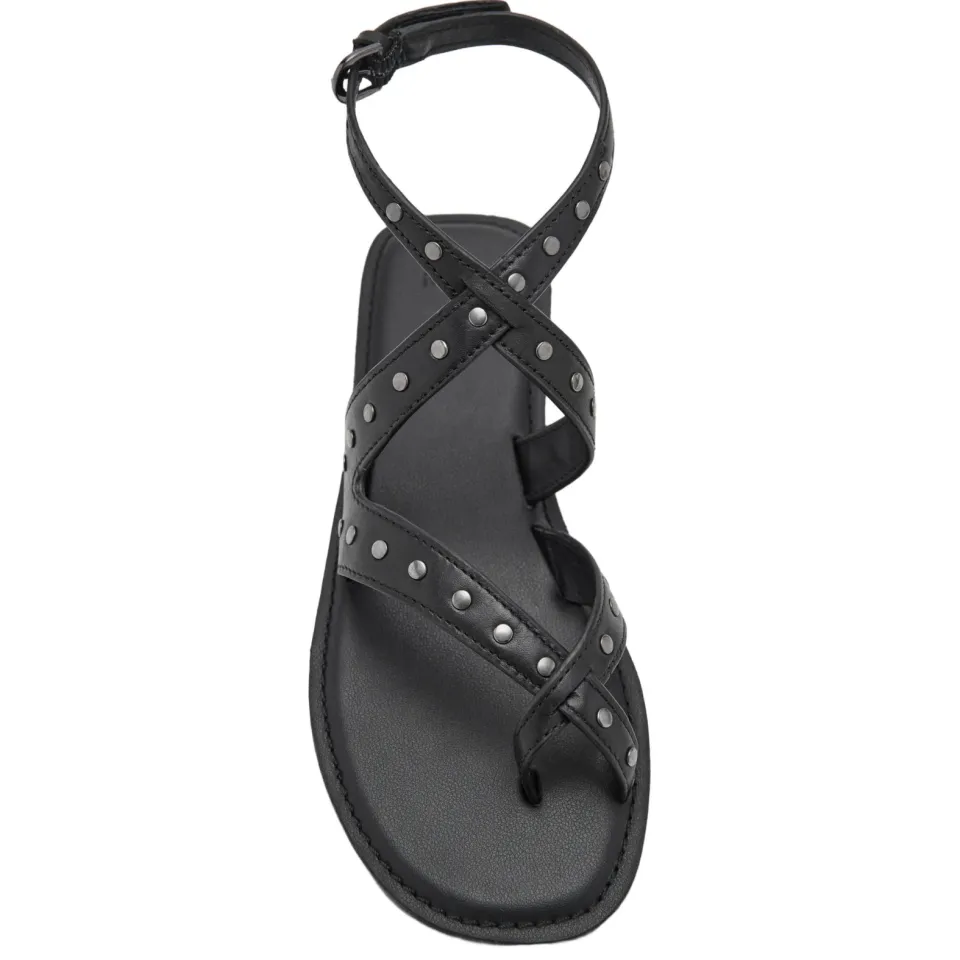 Mango TEEN leren sandalen zwart met studs, foto 2
