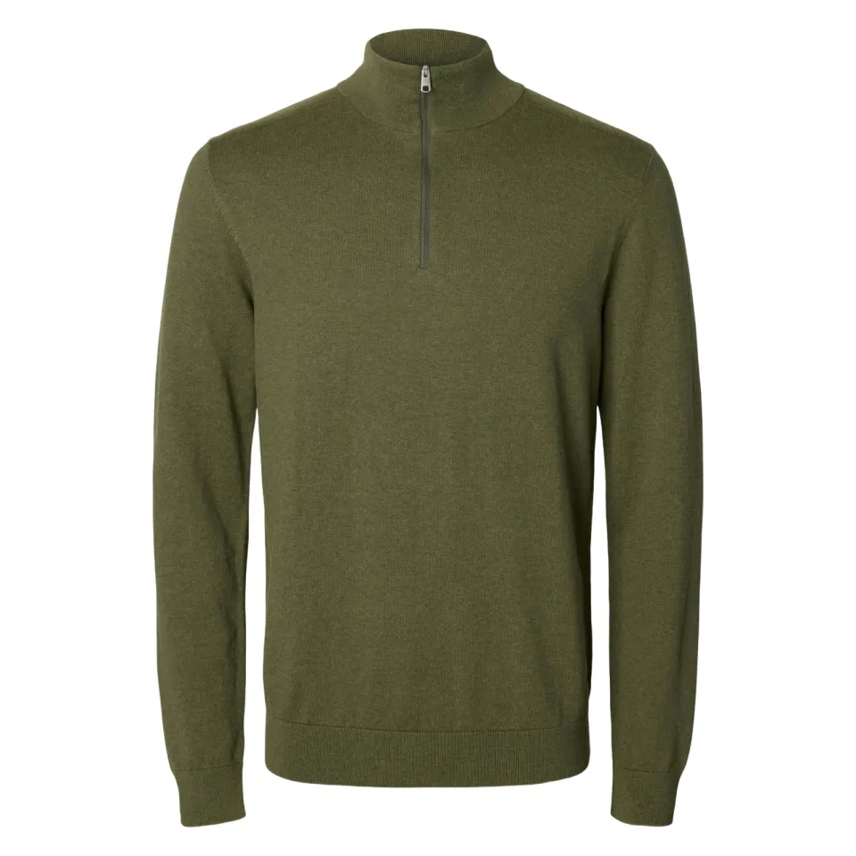 Selected regular fit gebreide trui - olijfgroen, foto 2