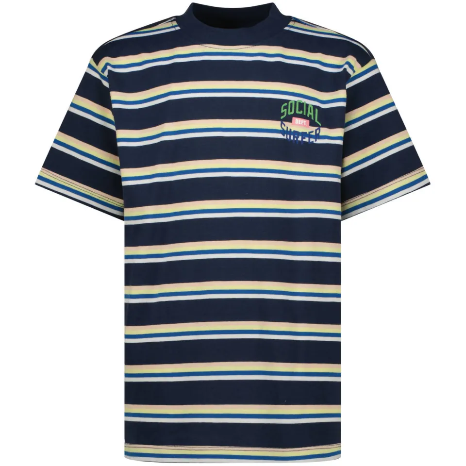 Vingino Haru gestreept T-shirt donkerblauw donkerblauw/multicolor, foto 2