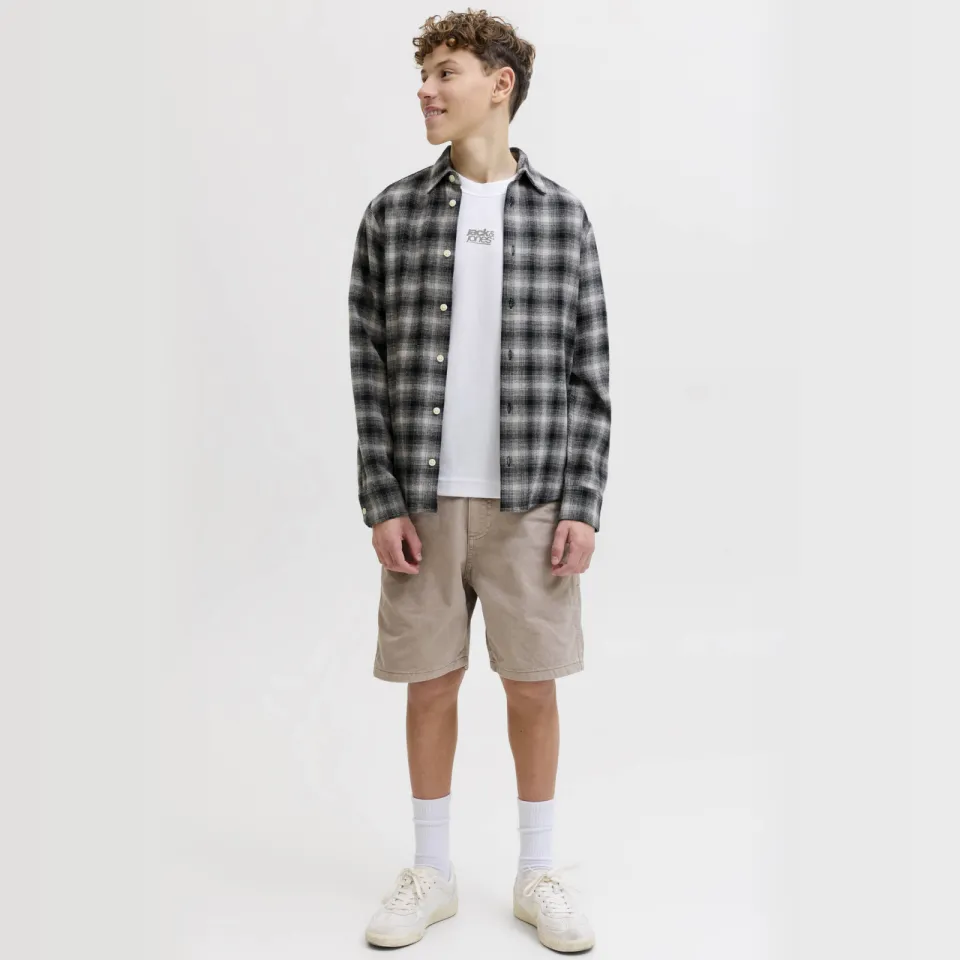 Jack & Jones junior t-shirt wit met backprint, foto 5