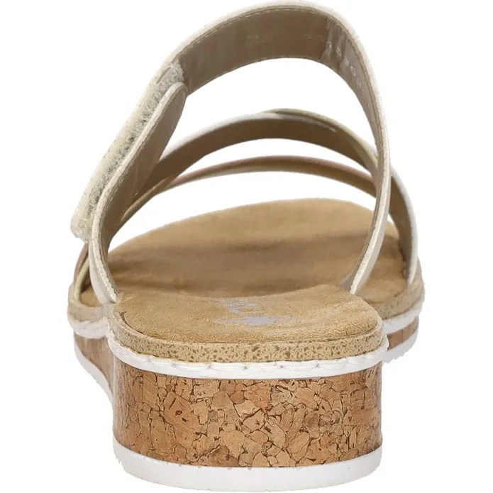 Rieker open teen slippers beige, foto 6