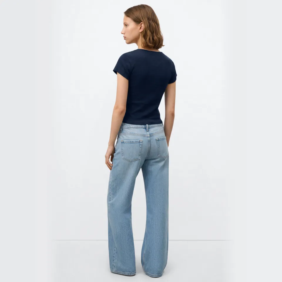 Mango Teen gebreide top donkerblauw, foto 4