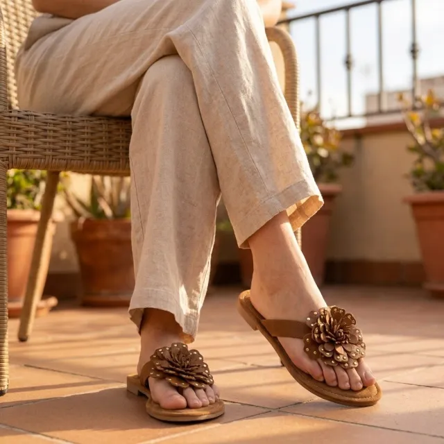 Lazamani slippers cognac, foto 7