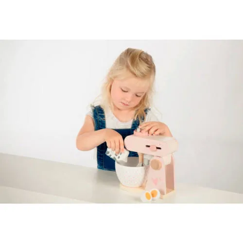 Label Label Wood houten foodprocessor met accessoires roze, foto 2