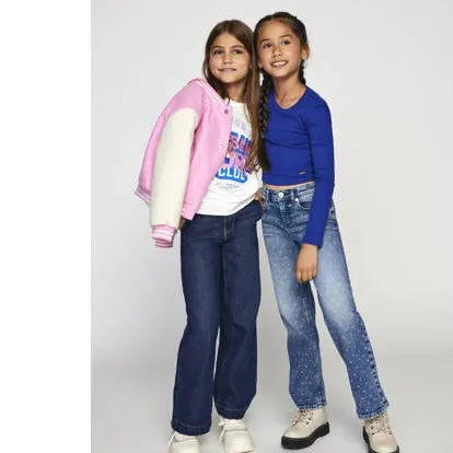 KIDS ONLY GIRL high waist wide leg jeans dark blue denim, foto 3