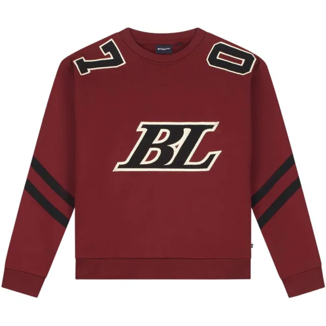 Ballin rechtvallende sweater met backprint - donkerrood