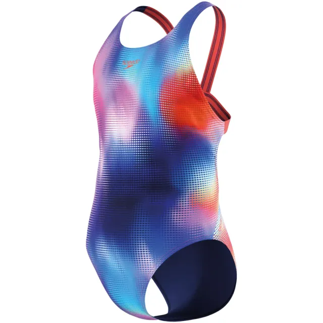 Speedo END+ Digital Allover Leaderback badpak blauw