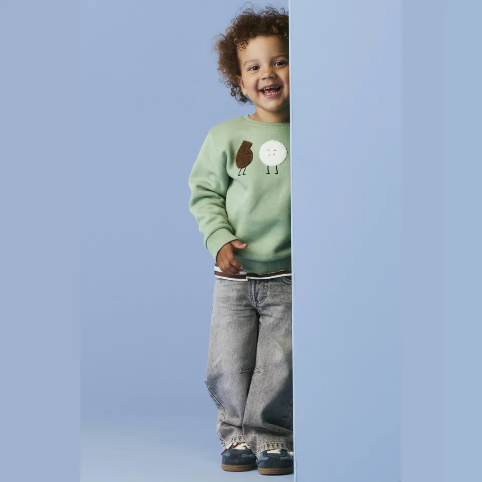 NAME IT MINI sweater met print - groen, foto 3