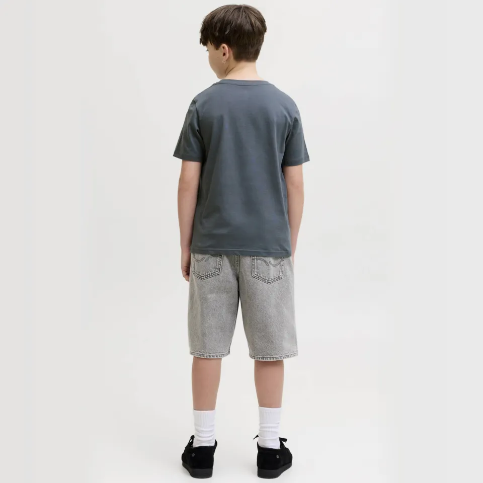Jack & Jones rechtvallend T-shirt met logo grijsblauw, foto 3