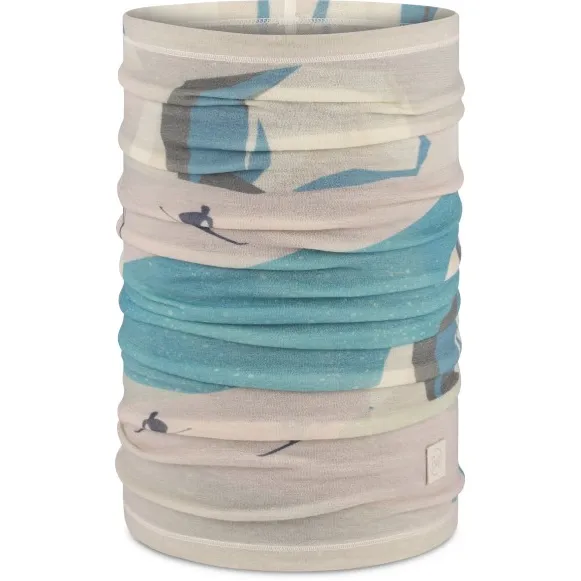 Buff Merino Lightweight Prints colsjaal lichtgrijs