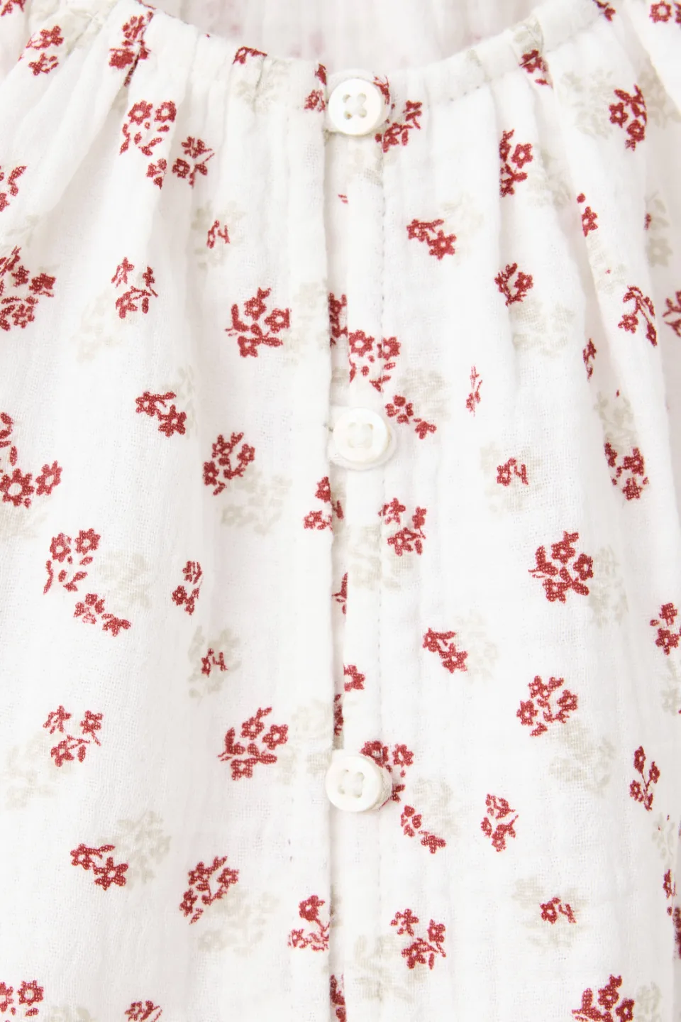 Mango Kids gebloemde blouse ecru rood, foto 6