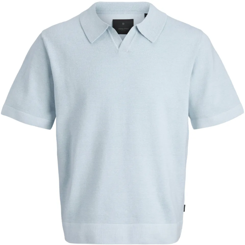 Jack & Jones JUNIOR polo lichtblauw fijn gebreid, foto 2