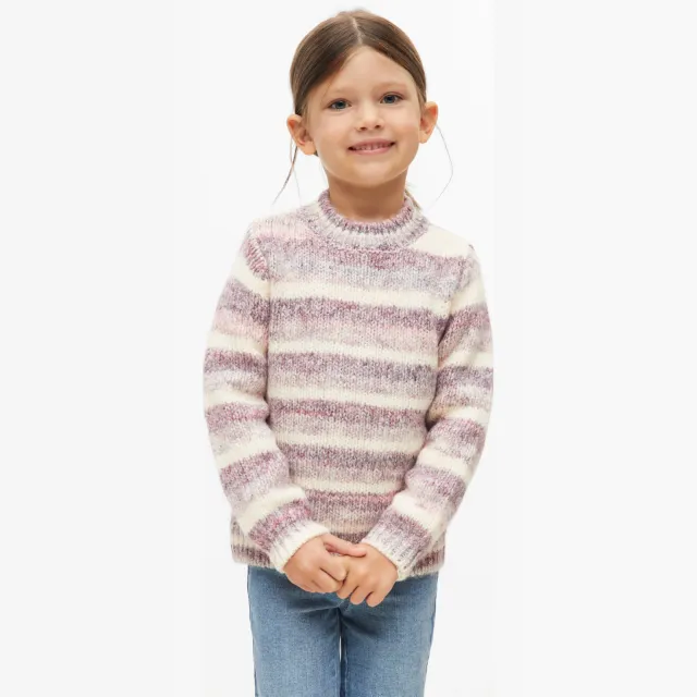 s.Oliver gestreepte gebreide trui - roze Roze / beige