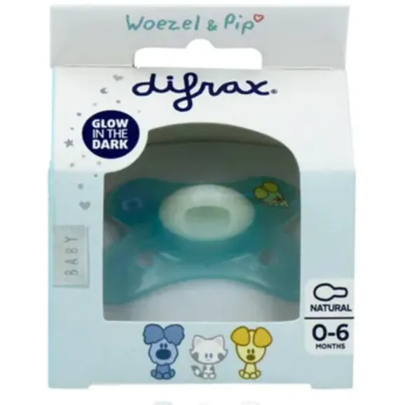 Difrax Woezel & Pip Natural fopspeen 0-6 maanden, foto 3