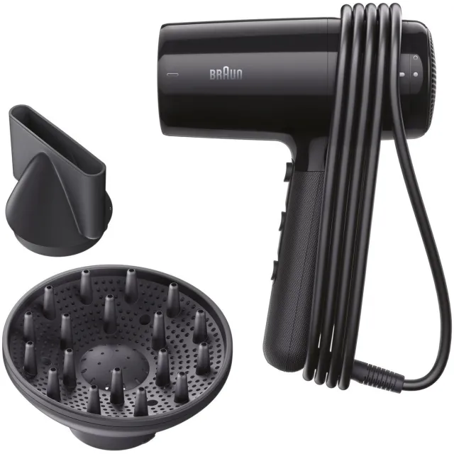 Braun HD2.15 föhn zwart zwart glanzend