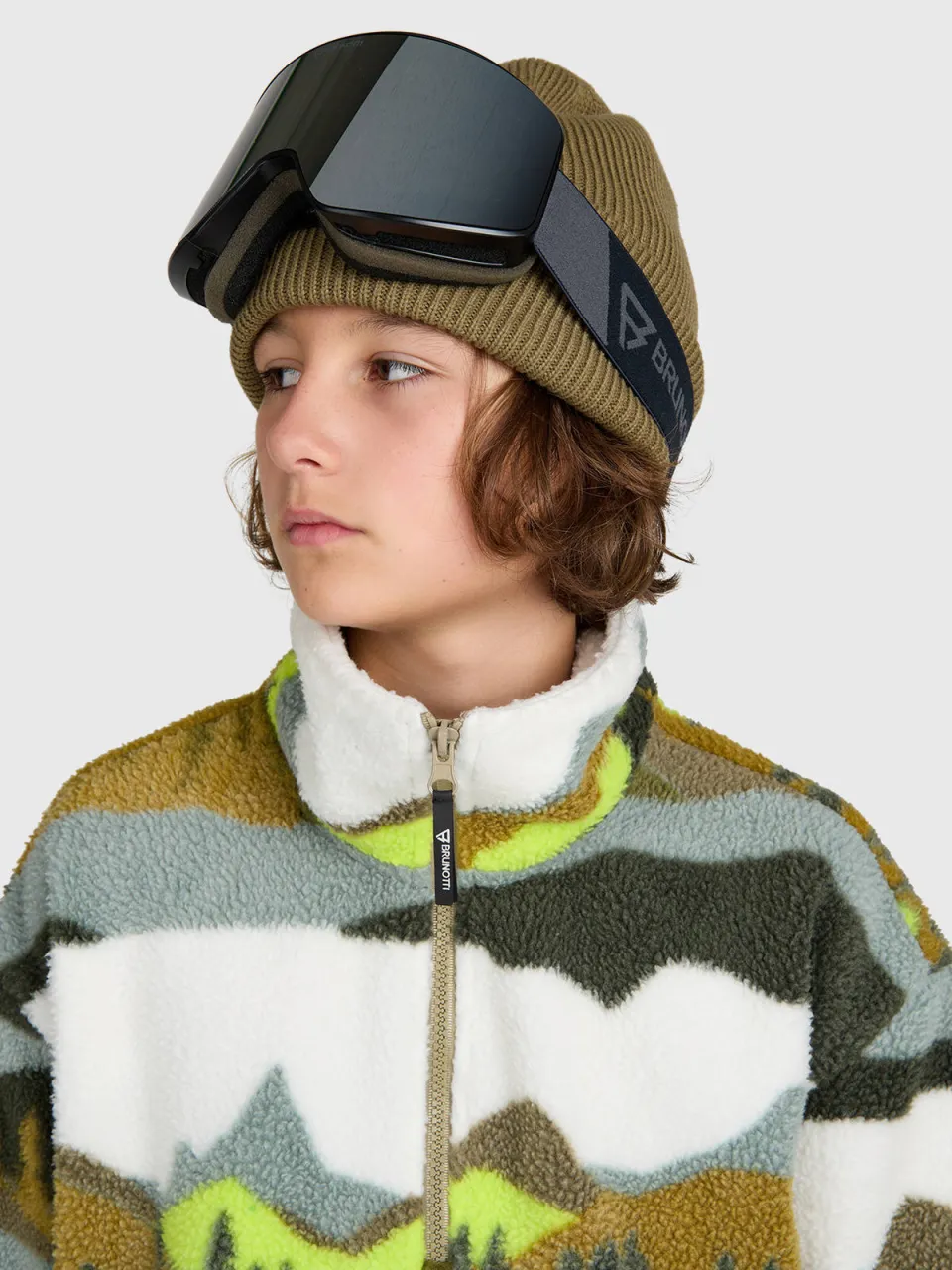 Brunotti fleece outdoor sweater met opstaande kraag - groen, foto 7