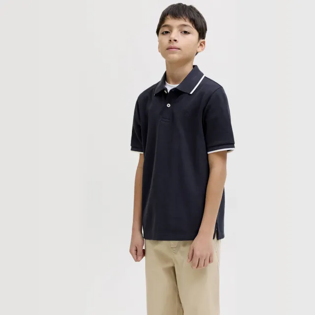 Jack & Jones JUNIOR polo donkerblauw Donkerblauw/wit