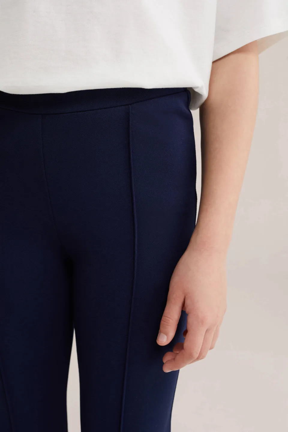 WE Fashion casual broek donkerblauw, foto 5