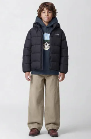 NAME IT KIDS gewatteerde winterjas zwart, foto 3