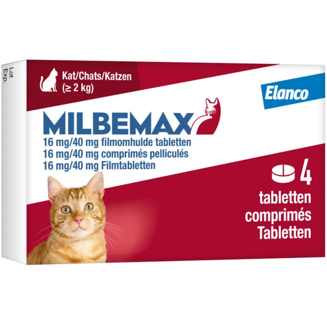 Milbemax Ontworming Tabletten Kat 2 - 12 kg 2 x 2 tabletten