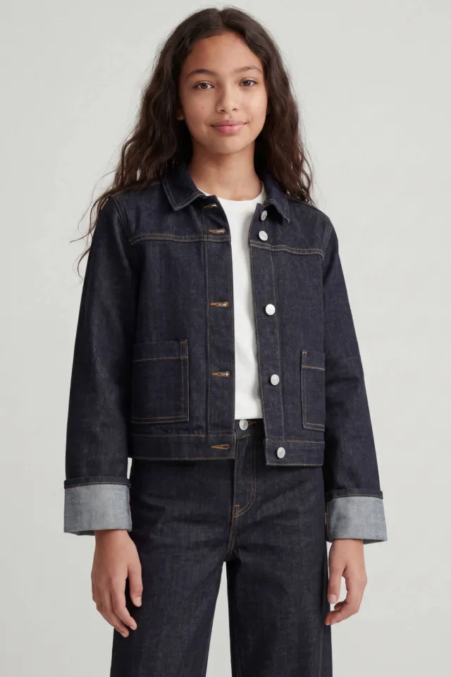 JJXX GIRL spijkerjas donkerblauw dark blue denim, foto 5