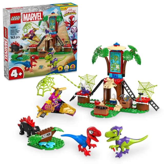 Lego Marvel Spidey en zijn geweldige vriendjes Spidey en Gobby's raptorstrijd bij de boomhut 11200, foto 2