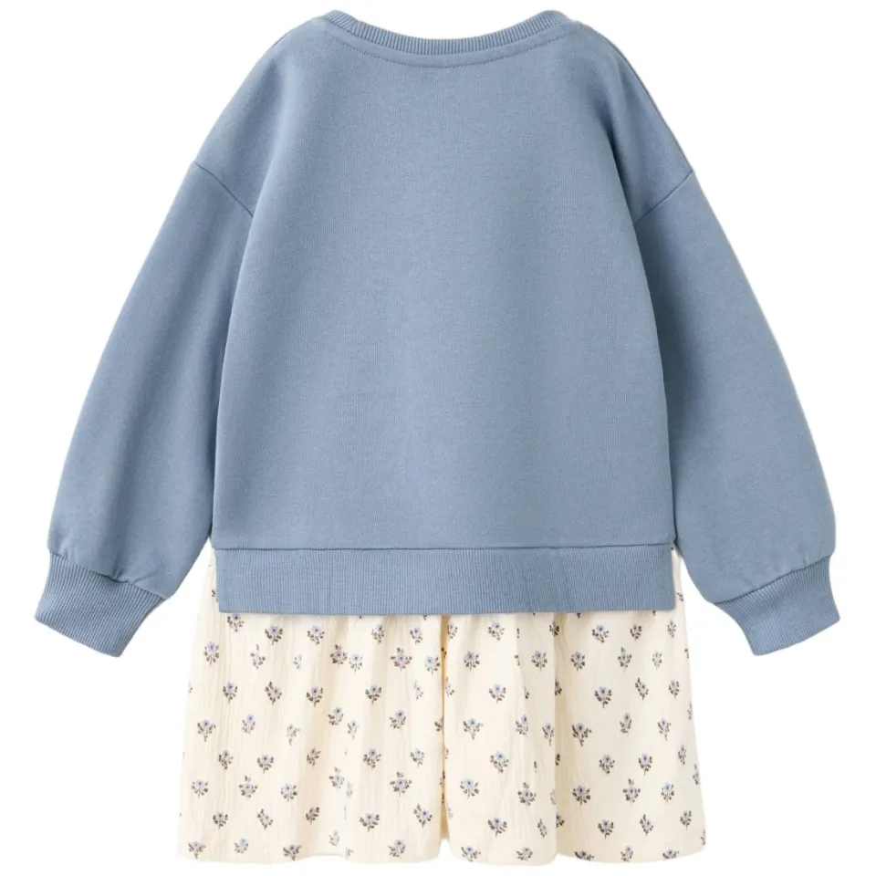 Mango Kids sweatshirt met tekst blauw, foto 3