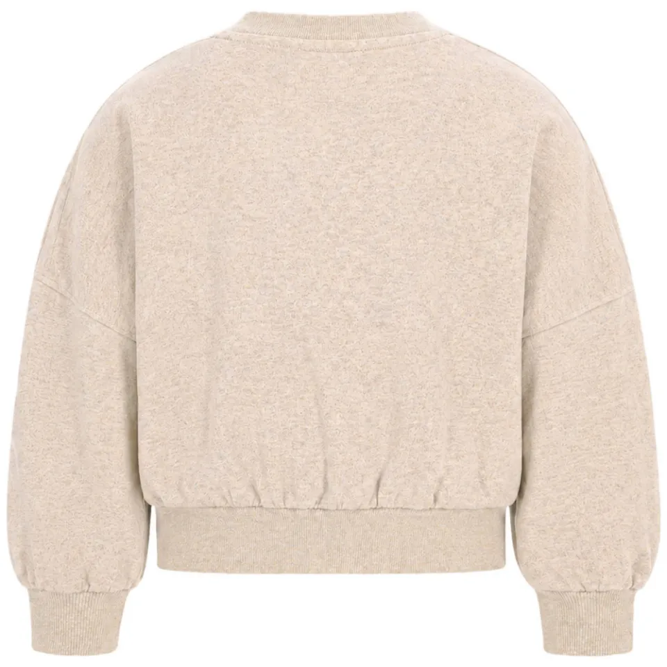 Like Flo oversized sweater met print - beige/rood, foto 3