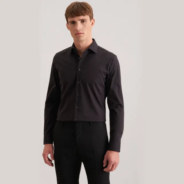 Seidensticker slim fit overhemd zwart, foto 5