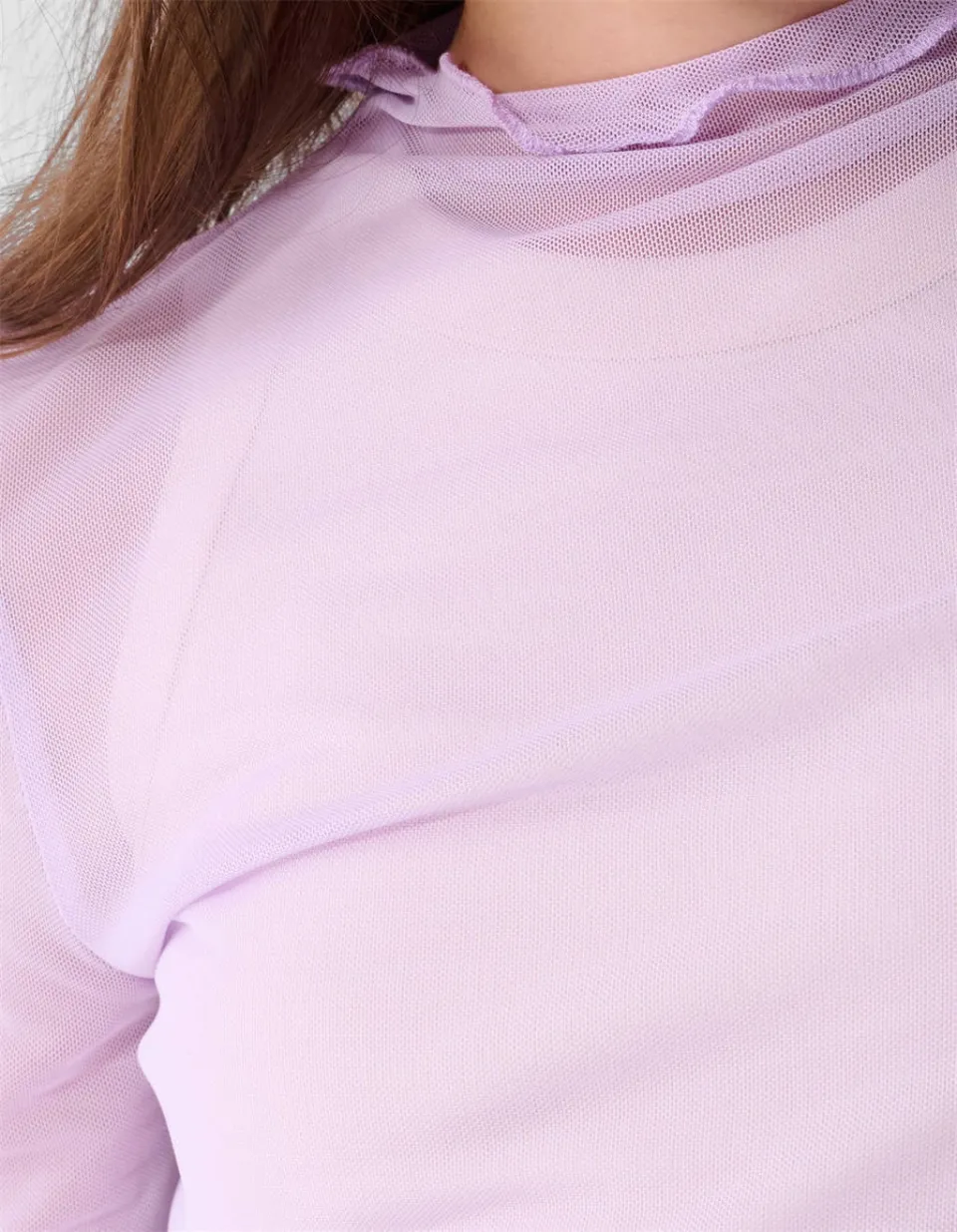 Shoeby longsleeve met ruches paars, foto 8