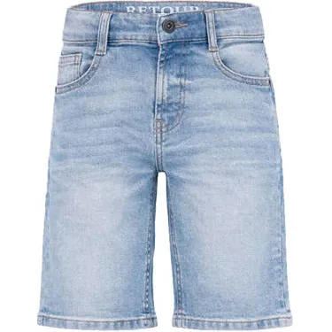 Retour Jeans Quin jeansshort blauw Medium blue denim