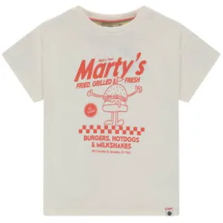 Stains&Stories T-shirt ecru met print, foto 2