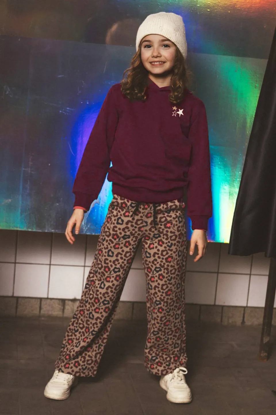 TYGO & vito hoodie met backprint - donkerrood