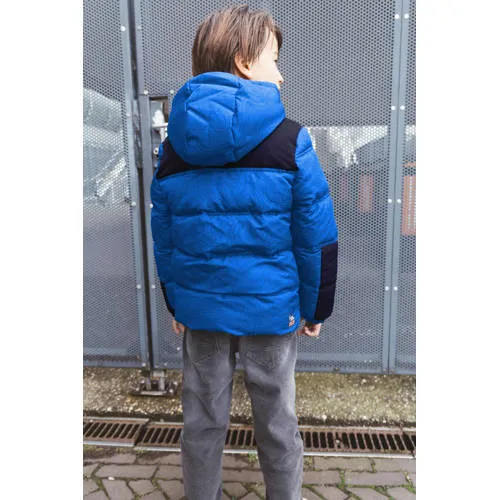 TYGO & vito gewatteerde winterjas met print blauw, foto 6