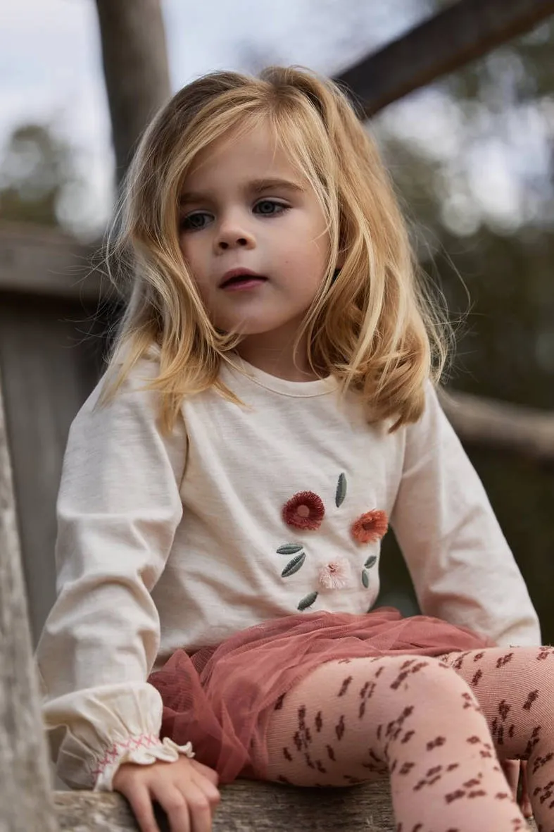 Little Dutch gebloemde longsleeve met ruches beige, foto 6