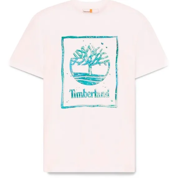 Timberland Water Stack Logo S/S Tee - T-shirt, wit