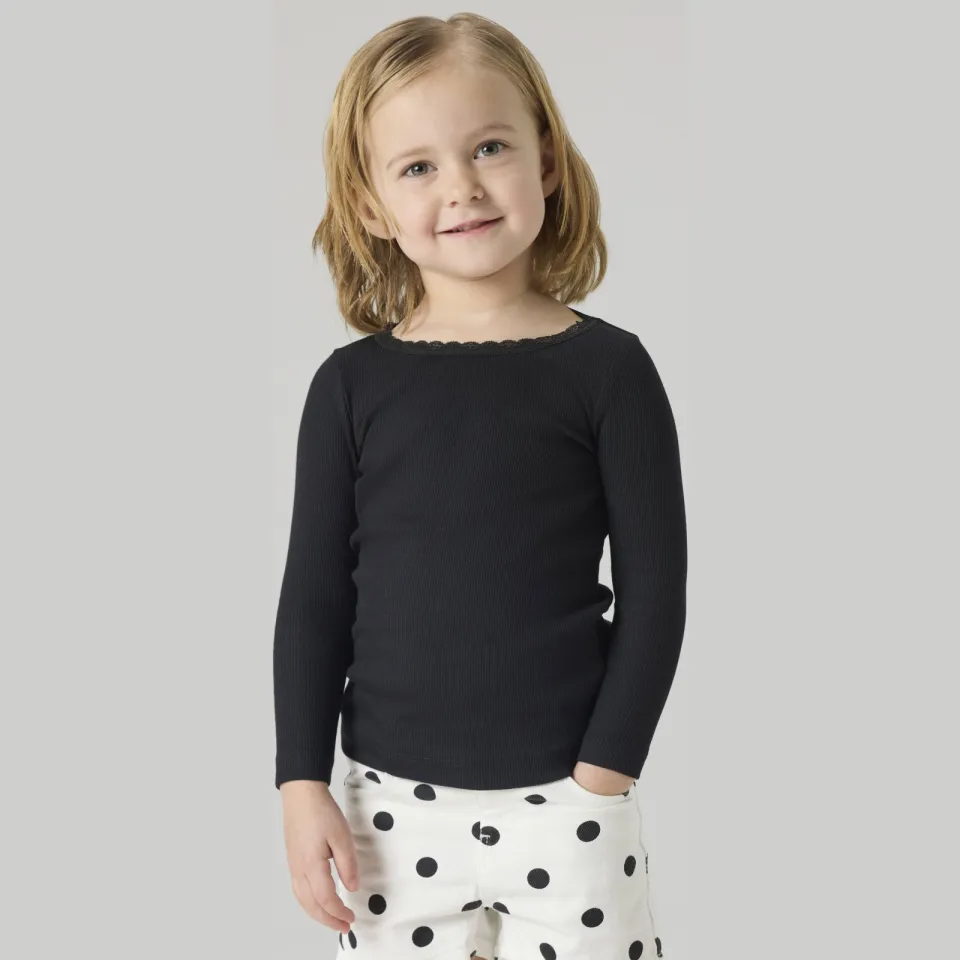 NAME IT MINI ribgebreide longsleeve zwart, foto 7